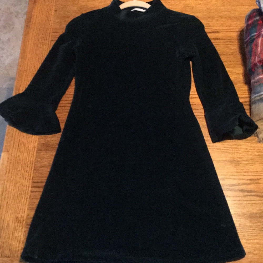Zara Green Velvet Dress Size M